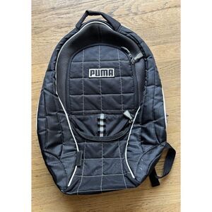 Vintage Puma Black White‎ Backpack Bookbag School Travel Soccer